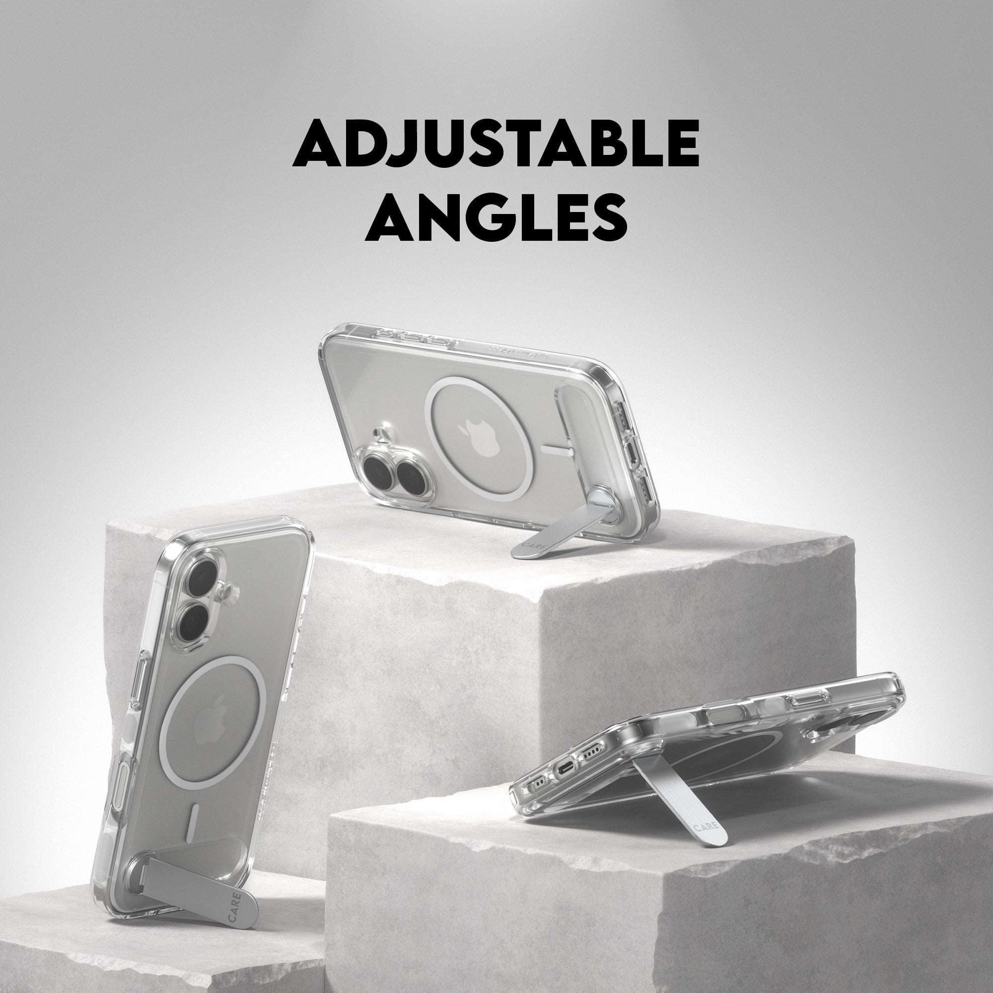 CARE by PanzerGlass® Feature Case Transparent m. Kickstand & MagSafe iPhone 17